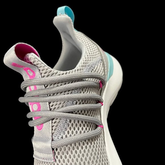 Adidas Big Girls Sneakers Size 7 Gray Pink Lightweight & Comfy Running Shoes - Picture 7 of 15